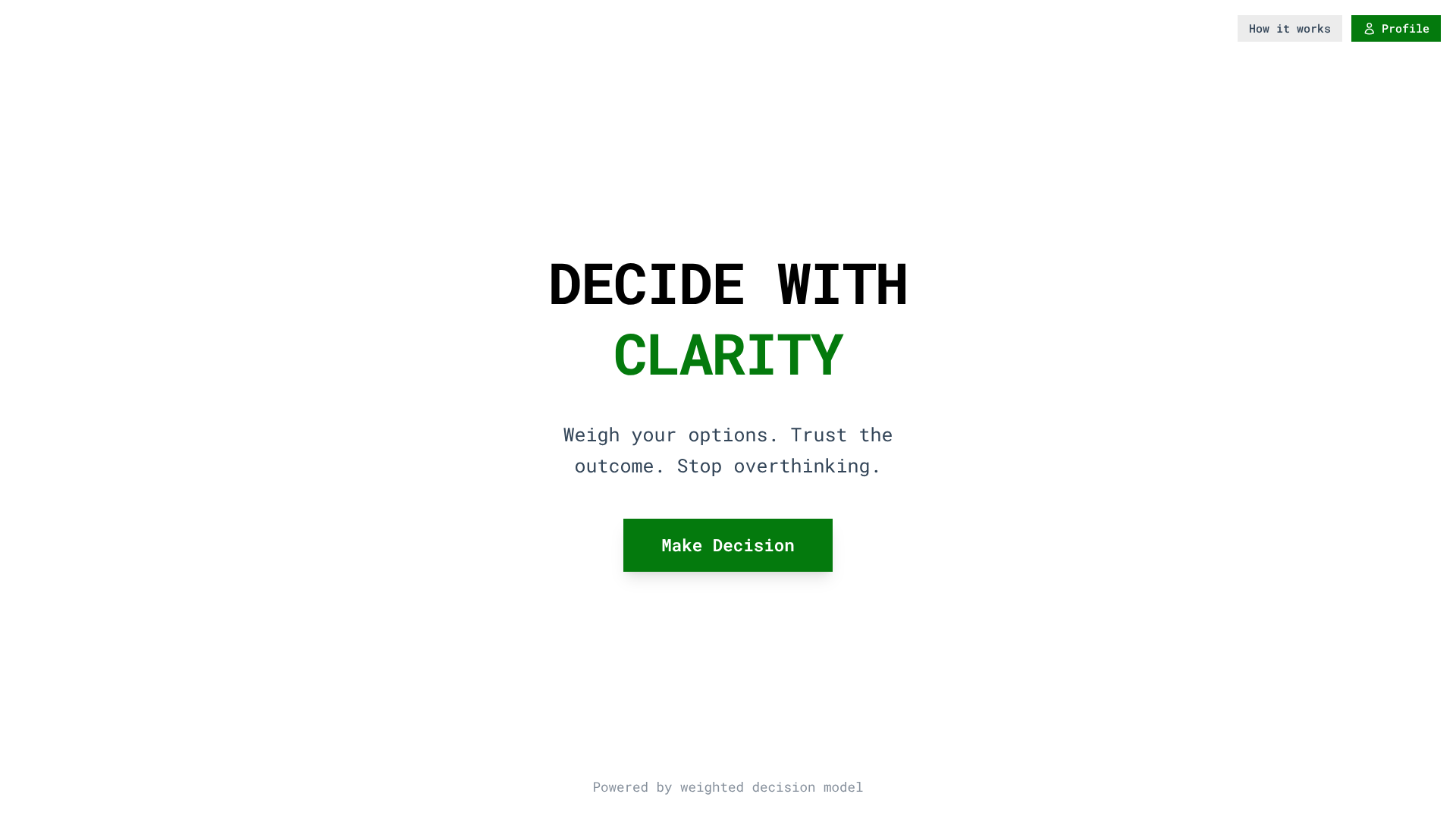 Decision Companion System